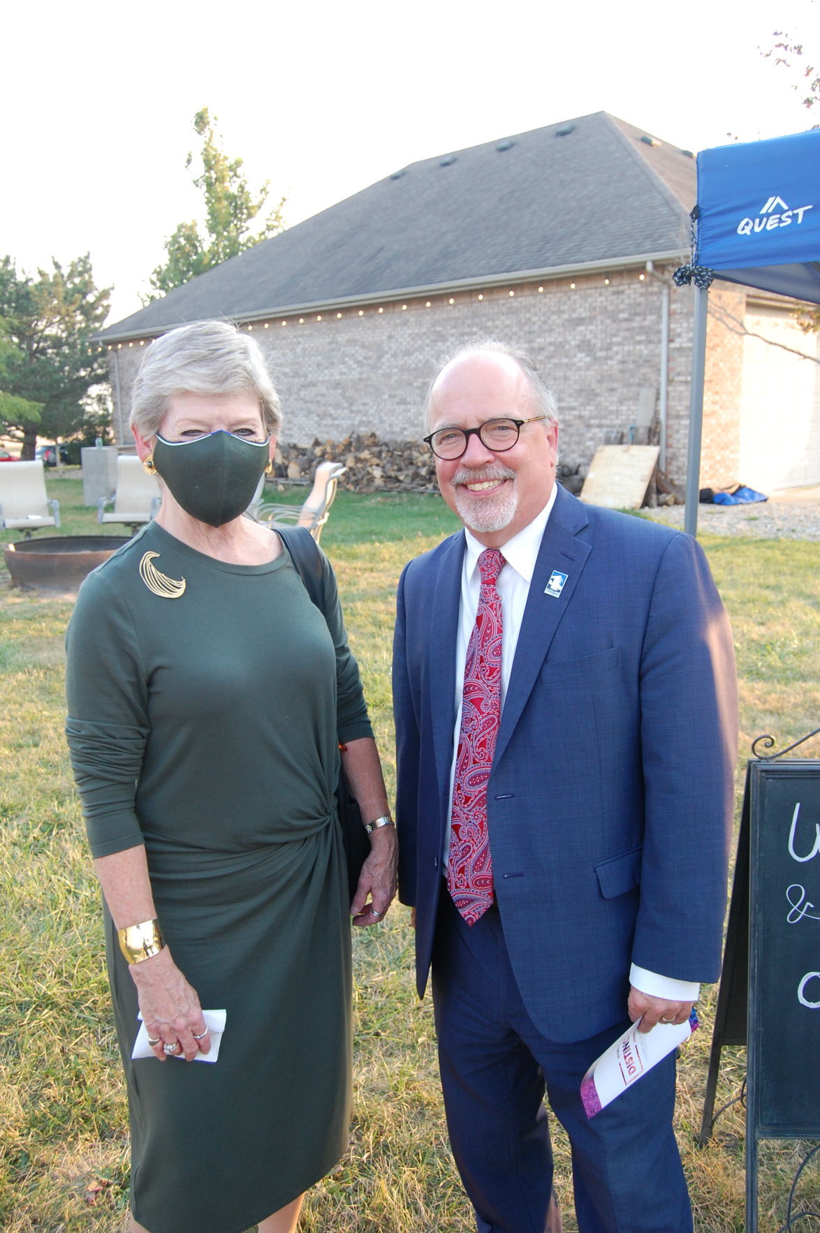 IWU President Georgia Nugent, Heartland Community College President Keith Cornille